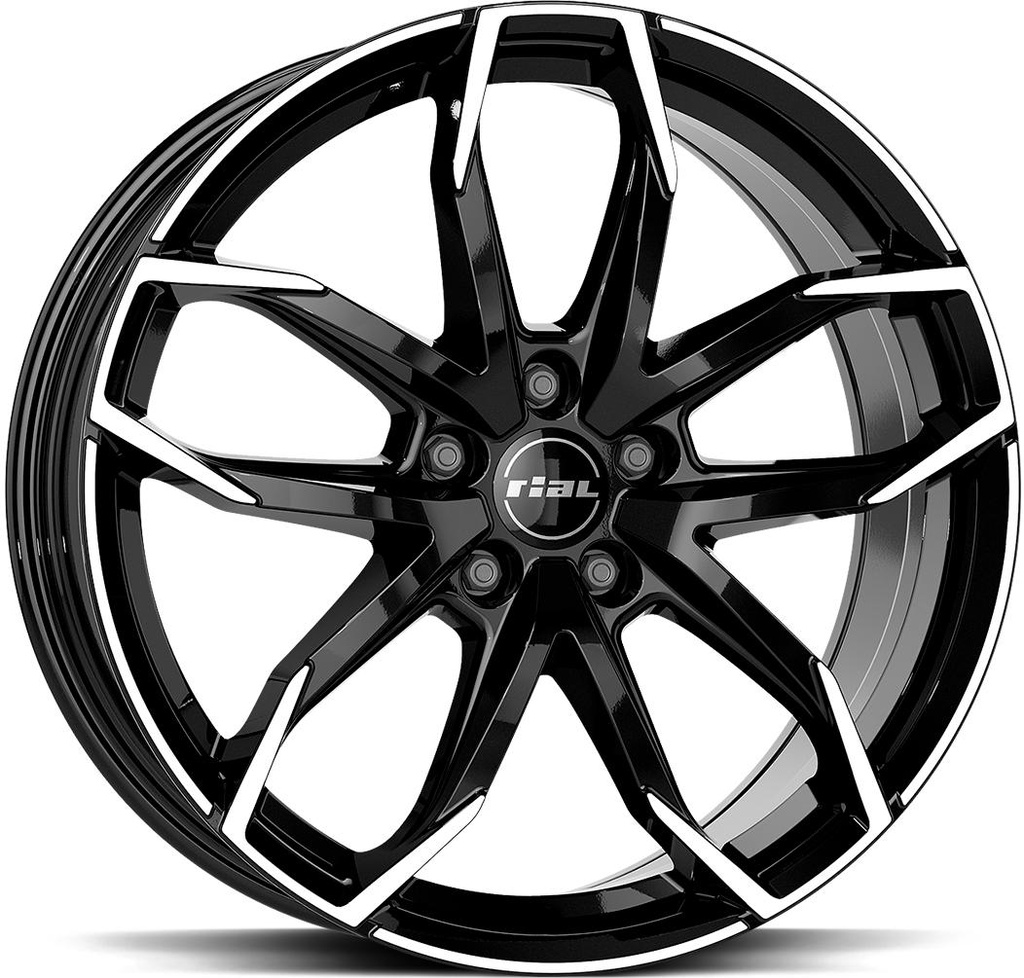 RIAL LUCCA BLACK POLISHED 6.5x16 4/100 ET45 CB63.3