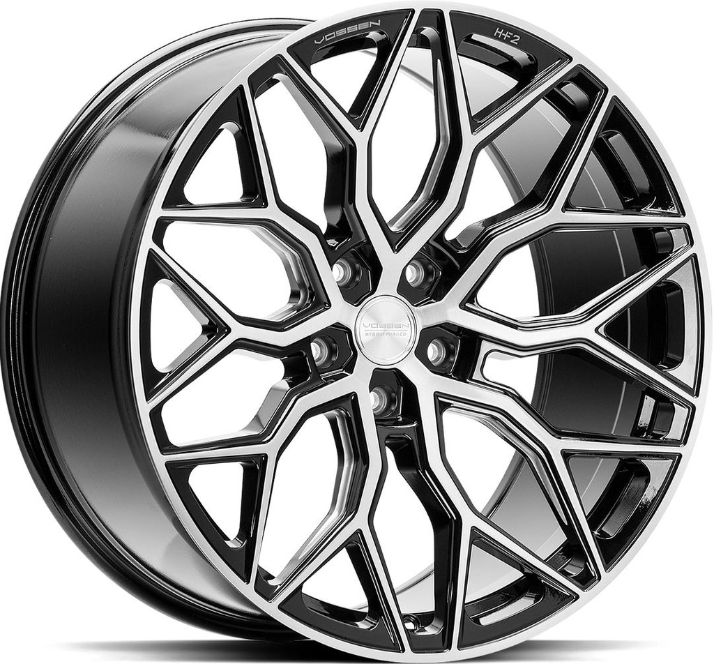 VOSSEN HF2 BRUSH GLOSS BLACK 10.5x21 5/112 ET30 CB66.6