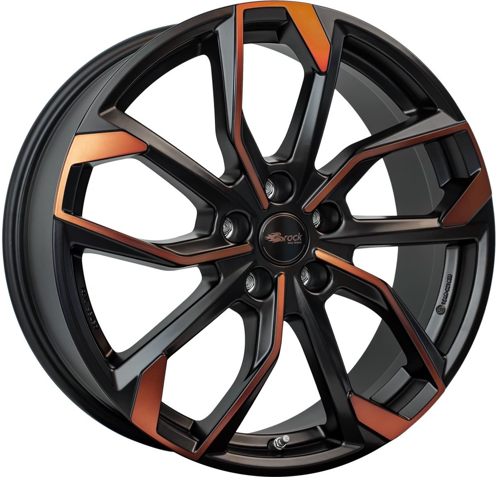 BROCK RC34 BLACK ORANGE MATT 8x19 5/112 ET45 CB57.1