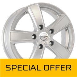 MEGA WHEELS HERCULES 5 SILVER 6.5x16 5/112 ET50 CB66.6
