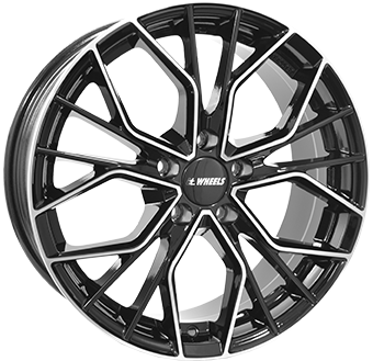 IT WHEELS TIARA BLACK POLISHED 7.5x17 5/108 ET44 CB73.1