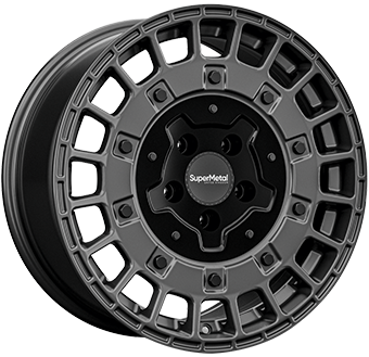 SUPERMETAL RIG MATT ANTHRACITE 7.5x17 6/130 ET55 CB84.1