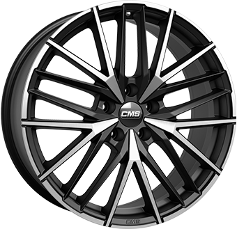 CMS C36 MATT BLACK POLISHED 8x18 5/112 ET30 CB66.5