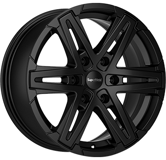 SUPERMETAL COMPASS MATT BLACK 8.5x18 6/139 ET20 CB106.1