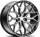 VOSSEN HF2 BRUSH GLOSS BLACK 10.5x21 5/112 ET30 CB66.6