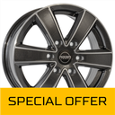 MEGA WHEELS HERCULES 6 ANTHRACITE GREY FRONT POLISHED 6.5x17 6/130 ET54 CB84.1