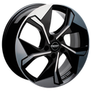 MEGA WHEELS TRITON BLACK FRONT POLISHED 7.5x19 5/108 ET47 CB63.3